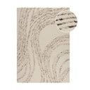 Smeđi/krem vunen tepih 160x230 cm Abstract Swirl – Flair Rugs