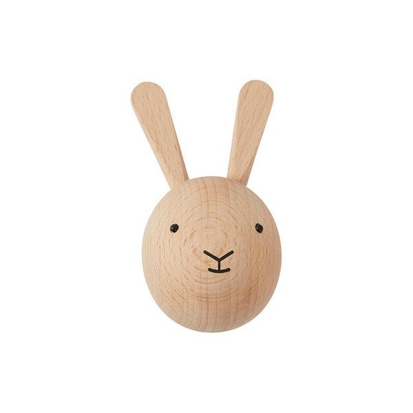 Zidna kuka od masivne bukve u prirodnoj boji Rabbit – OYOY Mini