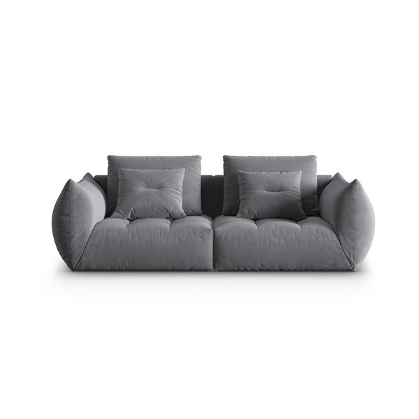 Tamno siva baršunasti sofa 232 cm Bloom – Micadoni 