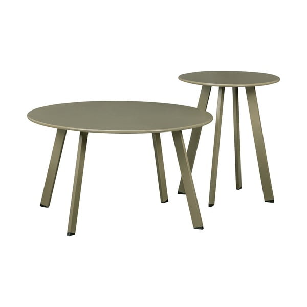 Zeleni željezni vrt kava stolovi drvo fer, Ø 40 cm-image-2