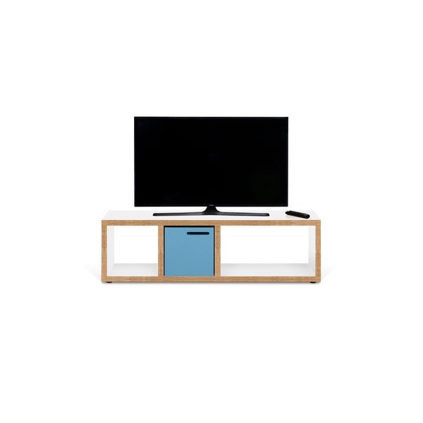 Bijela/u prirodnoj boji TV komoda 150x45 cm Berlin – TemaHome-image-4