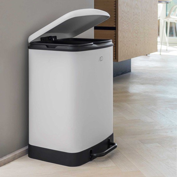 Bijela metalna kanta za smeće za odvojeni otpad/s pedalom 24 l Wonda – Mette Ditmer Denmark-image-2