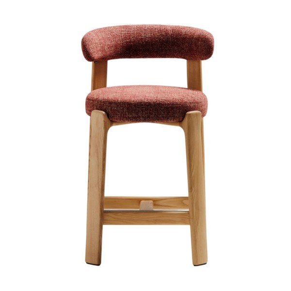 Barska stolica od čvrste jeseni boja terakote/u svijetloj prirodnoj boji (visine sjedala 65 cm) Granite – Kave Home-image-4