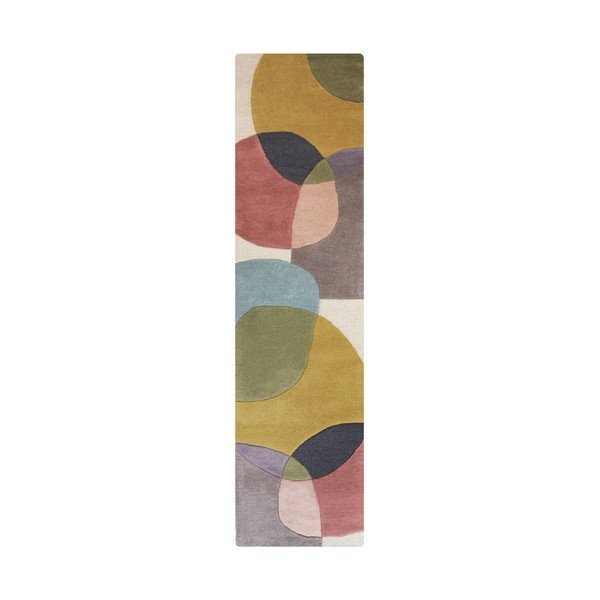 Ručno rađena vunena staza 60x230 cm Glow Multi – Flair Rugs