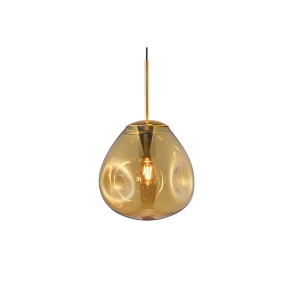 Visilica od puhanog stakla u zlatnoj boji Leitmotiv Pendulum, visina 20 cm