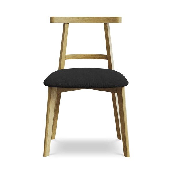 Crna blagovaonska stolica od masivnog drveta Ohelo – Makamii-image-1