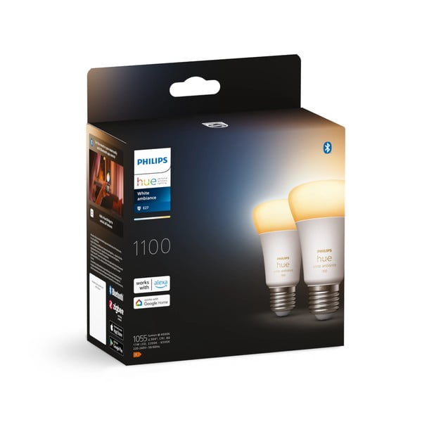 LED pametne žarulje u setu 2 kom E27, 11 W White ambiance – Philips Hue-image-2