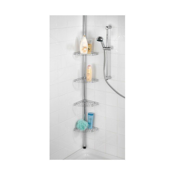 Teleskopska kutna polica za tuš kabinu Wenko Prea Shine, 28 x 20 cm-image-3