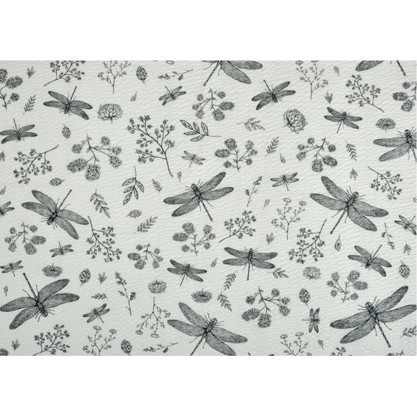 Bijelo-siva krep posteljina za bračni krevet 200x200 cm Dragonfly -image-1