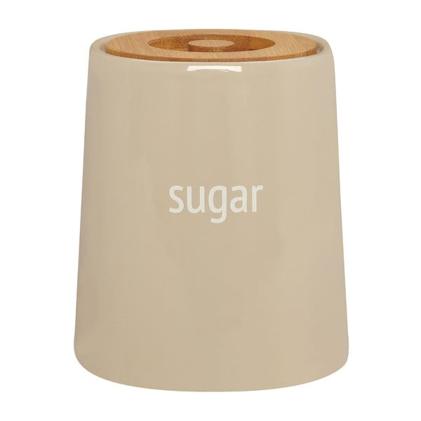 Krem zdjela za šećer s poklopcem od bambusa Premier Housewares Fletcher, 800 ml