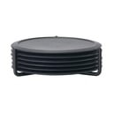 Set s 6 crnih podmetača za šalicu s držačem Zone Singles