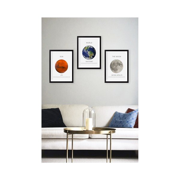 Set od 3 murala Tablo Center Planets