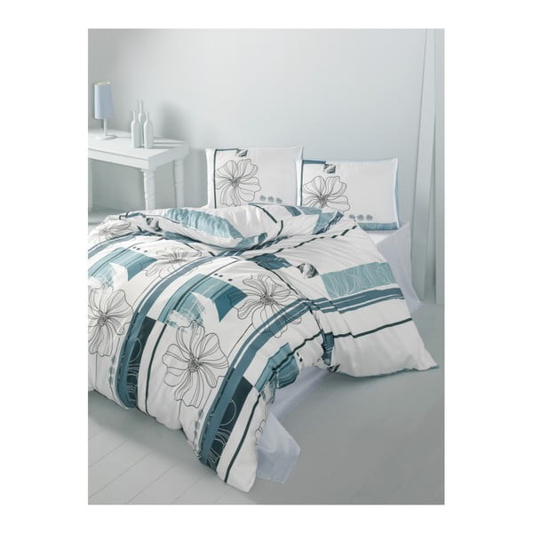 Siva posteljina s Elif plahtama, 200 x 220 cm