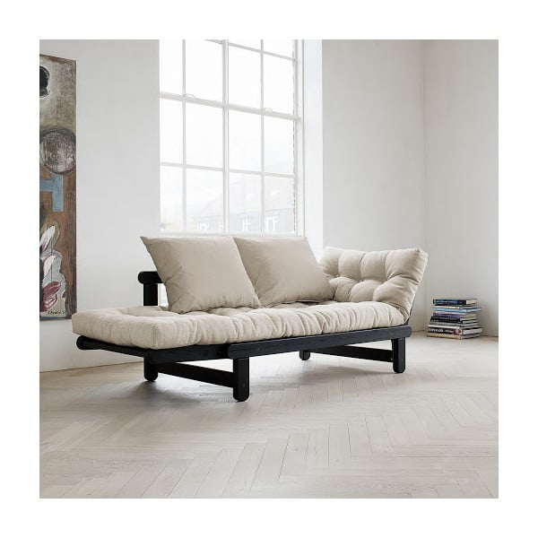 Karup Beat Black / Prirodni kauč na razvlačenje-image-1