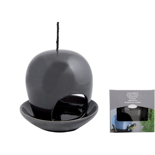 Siva keramička hranilica Esschert Design, ⌀ 18 cm-image-1