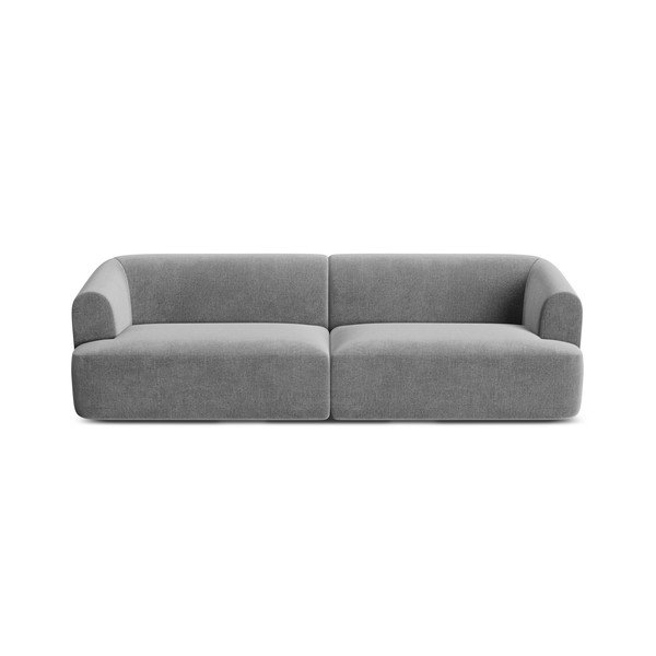 Svijetlo siva baršunasti sofa 255 cm Campi – Cosmopolitan Design-image-3