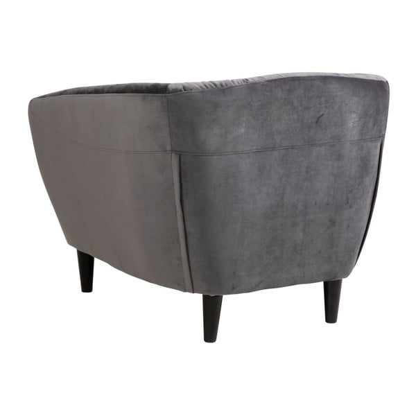 Tamnosiva baršunasta fotelja Actona Ria-image-1
