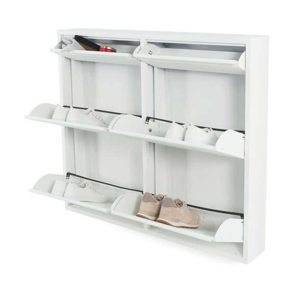 Bijeli metalni preklopni ormarić za cipele 98x86x15 cm Billy – Spinder Design-image-2