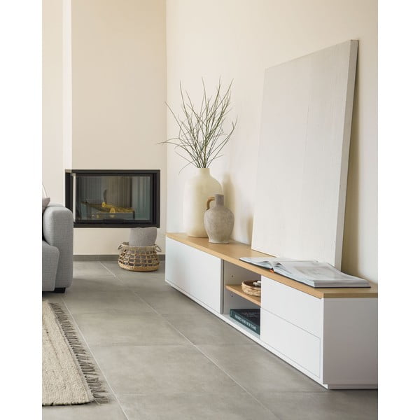 Bijela TV komoda 200x44 cm Abilen – Kave Home-image-3