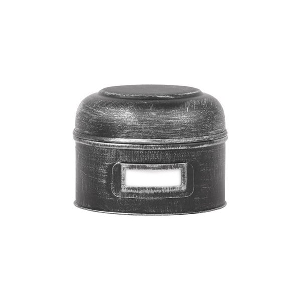 Crna metalna kutija za pohranu LABEL51 Antigue, ⌀ 13 cm