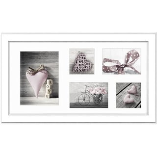 Bijeli okvir za 5 fotografija Styler Malmo, 51 x 27 cm