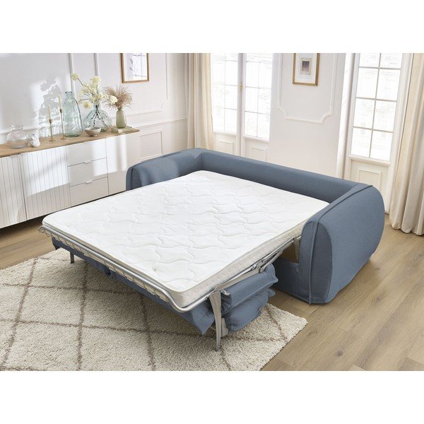 Plava sofa za spavanje/sklopiva 236 cm Archimede – Bobochic Paris-image-1