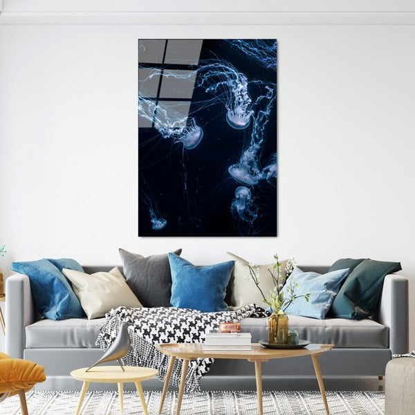 Staklena slika 70x100 cm Jelly Fish - Wallity-image-2
