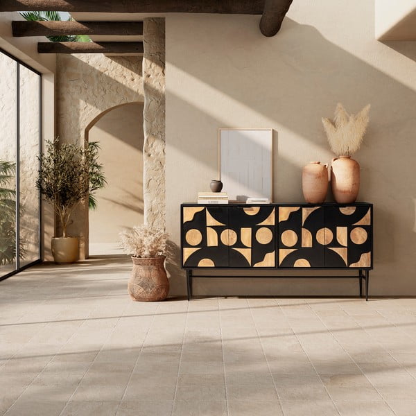 Crna komoda od masivnog manga 175x90x40 cm Navya – MOME-image-1