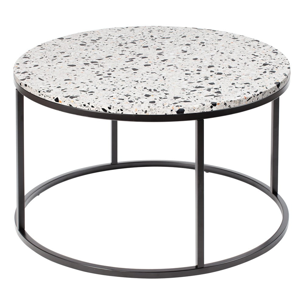 Stol za kavu s kamenom pločom RGE Bianco, ø 85 cm