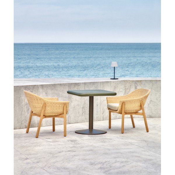Vrtni stol s betonskom pločom stola 70x70 cm Esilda – Kave Home-image-1