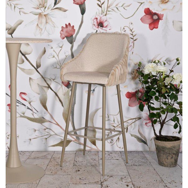 Krem podstavljene barske stolice u setu s naslonima za ruke 2 kom (visine sjedala 78 cm) Alaska – Mauro Ferretti-image-1