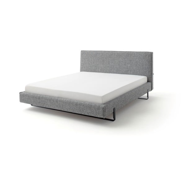 Sivi tapecirani bračni krevet 180x200 cm La Gomera – Meise Möbel