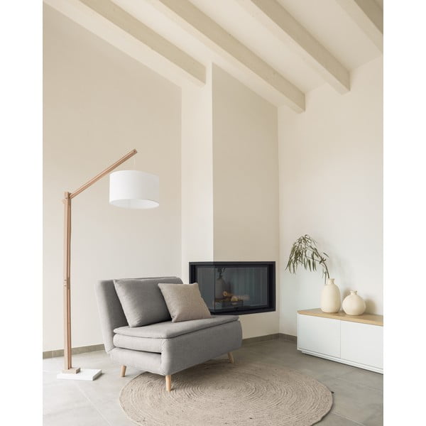 Svijetlo sivi/boje slonovače ručno rađen vunen okrugao tepih ø 200 cm Takashi – Kave Home-image-1