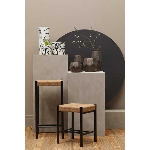 Crna/u prirodnoj boji barska stolica od masivne bukve (visine sjedala 72 cm) Bandar – Premier Housewares-image-3
