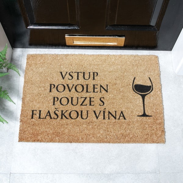 Otirač od kokosovih vlakana 40x60 cm Flaška Vína – Artsy Doormats-image-1