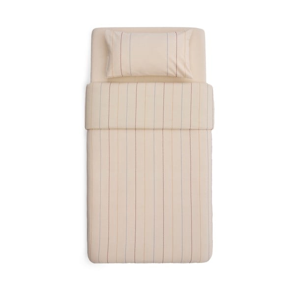 Bež dječja posteljina za krevet za jednu osobu od organskog pamuka s uključenom plahtom 150x220 cm Indani – Kave Home