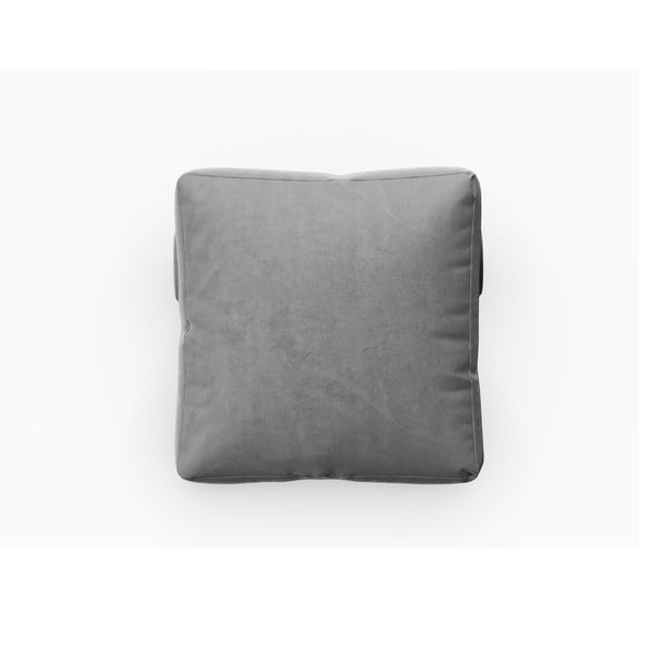 Sivi baršunasti jastuk za modularnu sofu Rome Velvet - Cosmopolitan Design-image-1