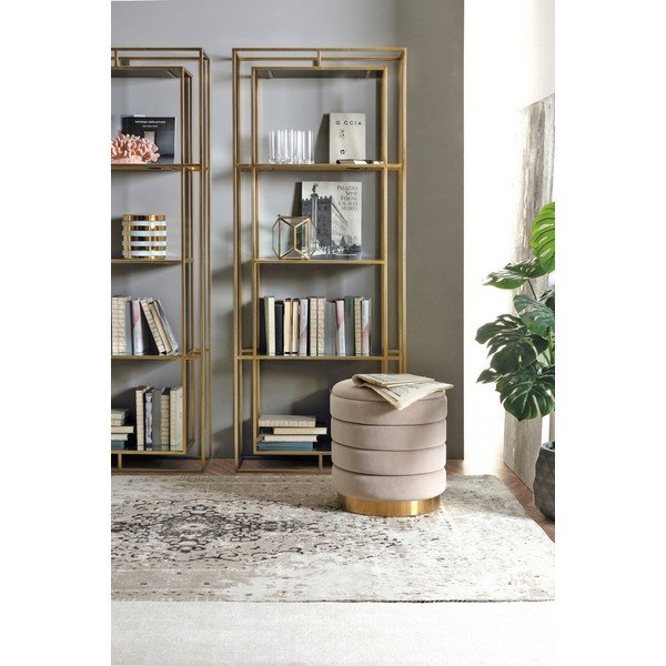 Željezna biblioteka u zlatnoj boji 68x172,5x28 cm Elenor – Bizzotto-image-1