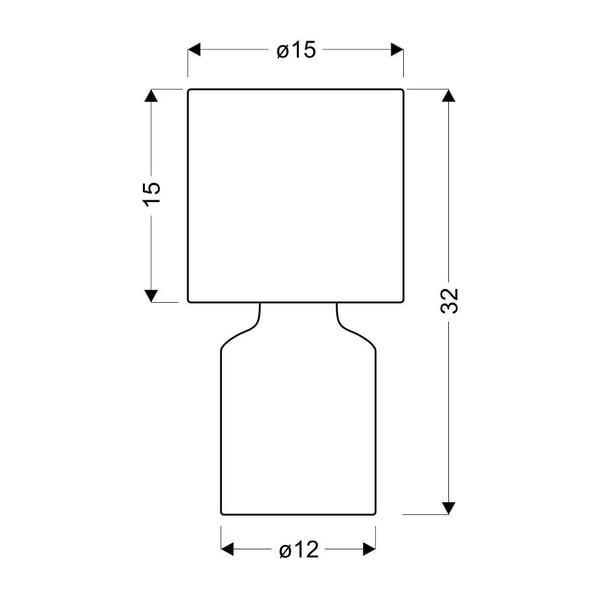 Bež stolna lampa s tekstilnim sjenilom (visina 32 cm) Iner – Candellux Lighting-image-3