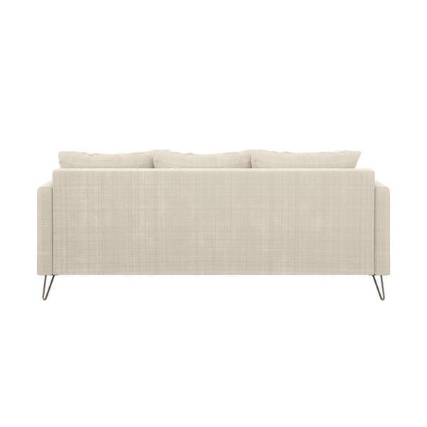 Krem sofa od šenila 200 cm Freya – Ropez-image-2
