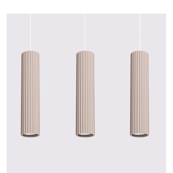 Smeđe-siva metalna viseća svjetiljka Gleam – Sollux-image-3