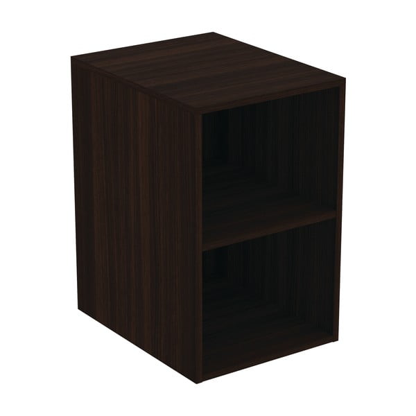 Tamno smeđi nizak/zidni kupaonski ormarić u dekoru hrasta 40x63 cm i.Life B – Ideal Standard-image-1