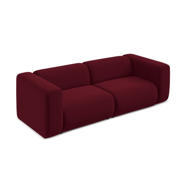 Bordo baršunasti sofa 228 cm Ekahi – Makamii-image-3