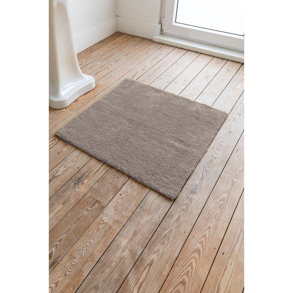 Smeđa pamučna prostirka za kupaonicu Tiseco Home Studio Luca, 60 x 60 cm-image-1