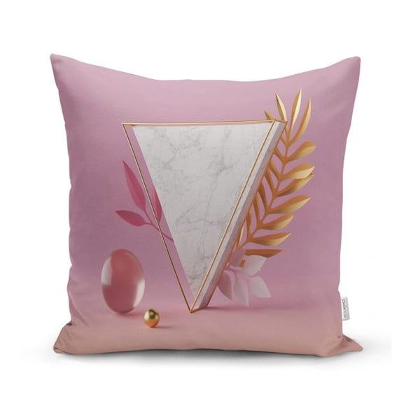 Minimalističke navlake za jastuke Mramorni trokut, 45 x 45 cm