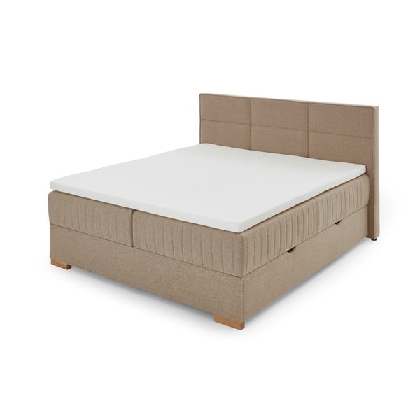 Bež boxspring krevet s prostorom za pohranu 160x200 cm Tambo – Meise Möbel