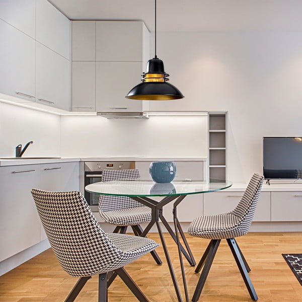 Crna viseća svjetiljka s metalnim sjenilom ø 34 cm Tovar – Opviq lights-image-4