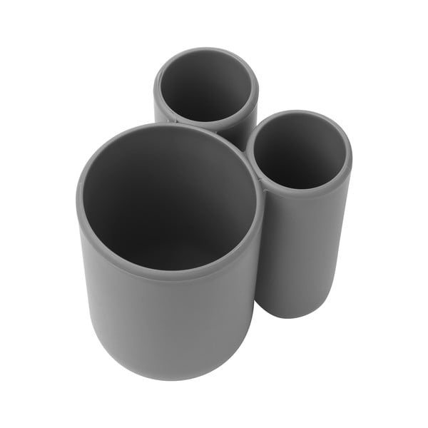 Siva plastična čašica za četkice za zube Touch - Umbra-image-4
