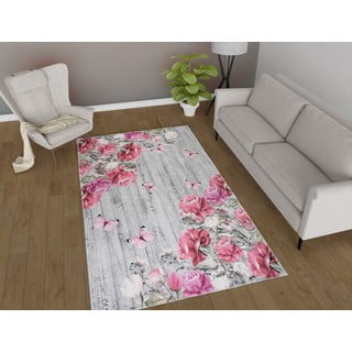 Ružičasta/siva periva staza 80x200 cm Blooming Roses – Vitaus