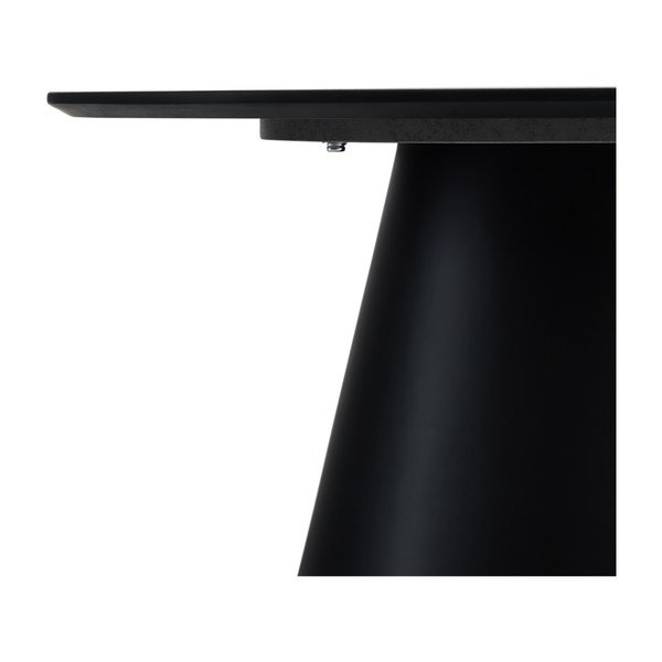 Crni/tamno sivi stolić za kavu s pločom stola u mramornom dekoru ø 80 cm Tango – Furnhouse-image-2